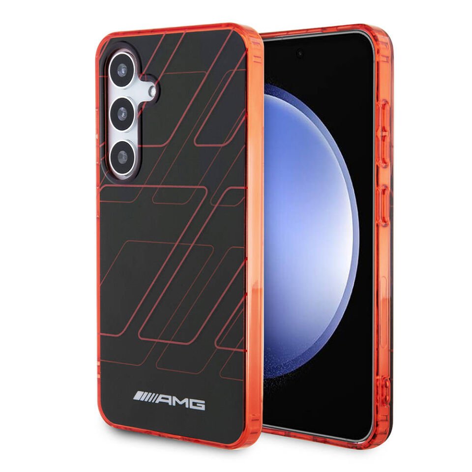 Samsung Galaxy S24 Kılıf AMG Orjinal Lisanslı Çift Katmanlı Dörtgen Desenli Kapak