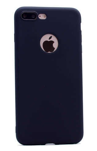 Apple  iPhone 7 Plus Kılıf Yumuşak Dokulu Soft Esnek İnce Mat Renkli Silikon Kapak (PREMİER) Siyah