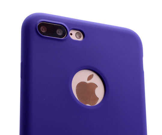 Apple  iPhone 7 Plus Kılıf Yumuşak Dokulu Soft Esnek İnce Mat Renkli Silikon Kapak (PREMİER) Siyah