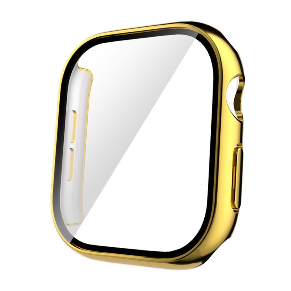 Apple Watch 10 42mm Sert PC Kasa Electroplatink Çerçeveli Ekran Koruyucu (Gard 36) Colorful