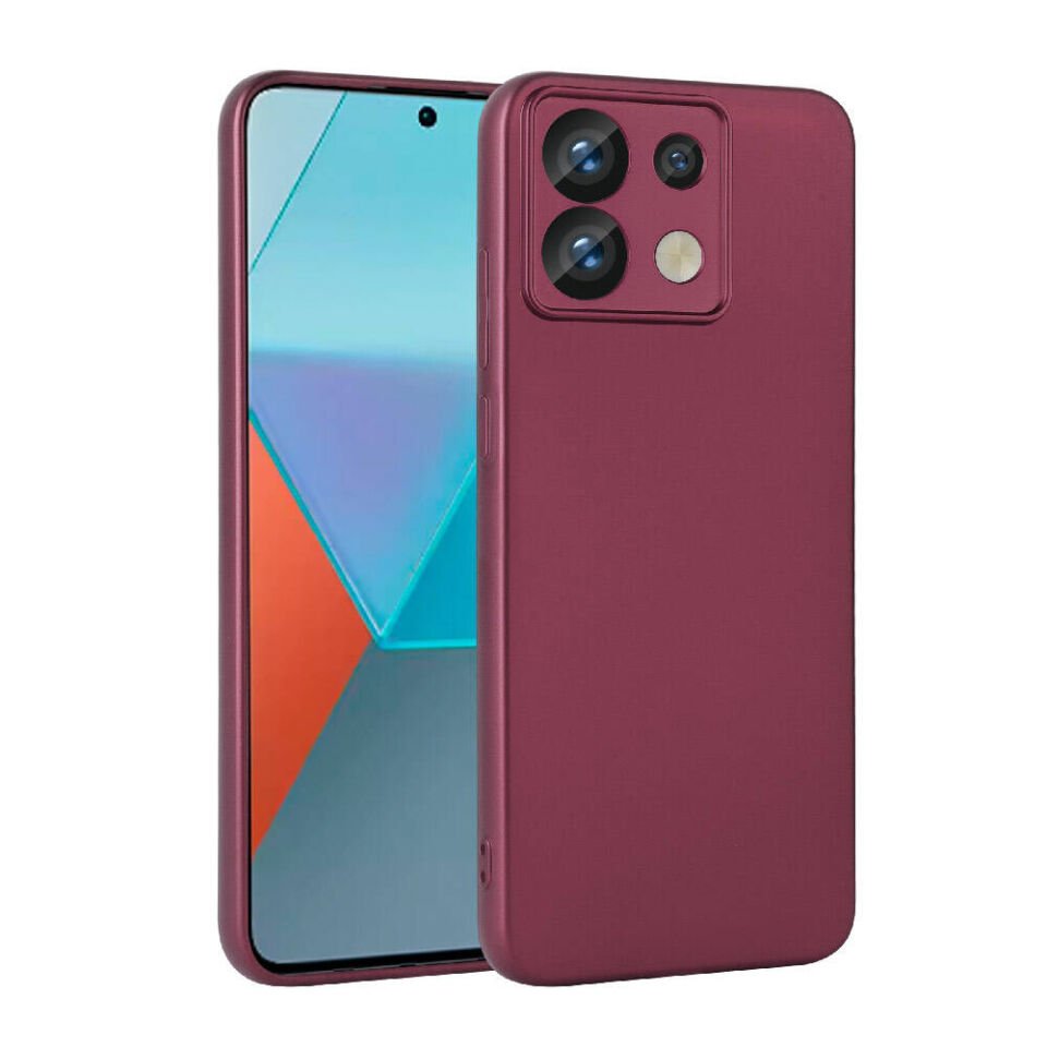 Xiaomi Redmi Note 13 Pro 5G Kılıf Yumuşak Dokulu Soft İnce Mat Silikon Kapak (PREMİER) Mürdüm