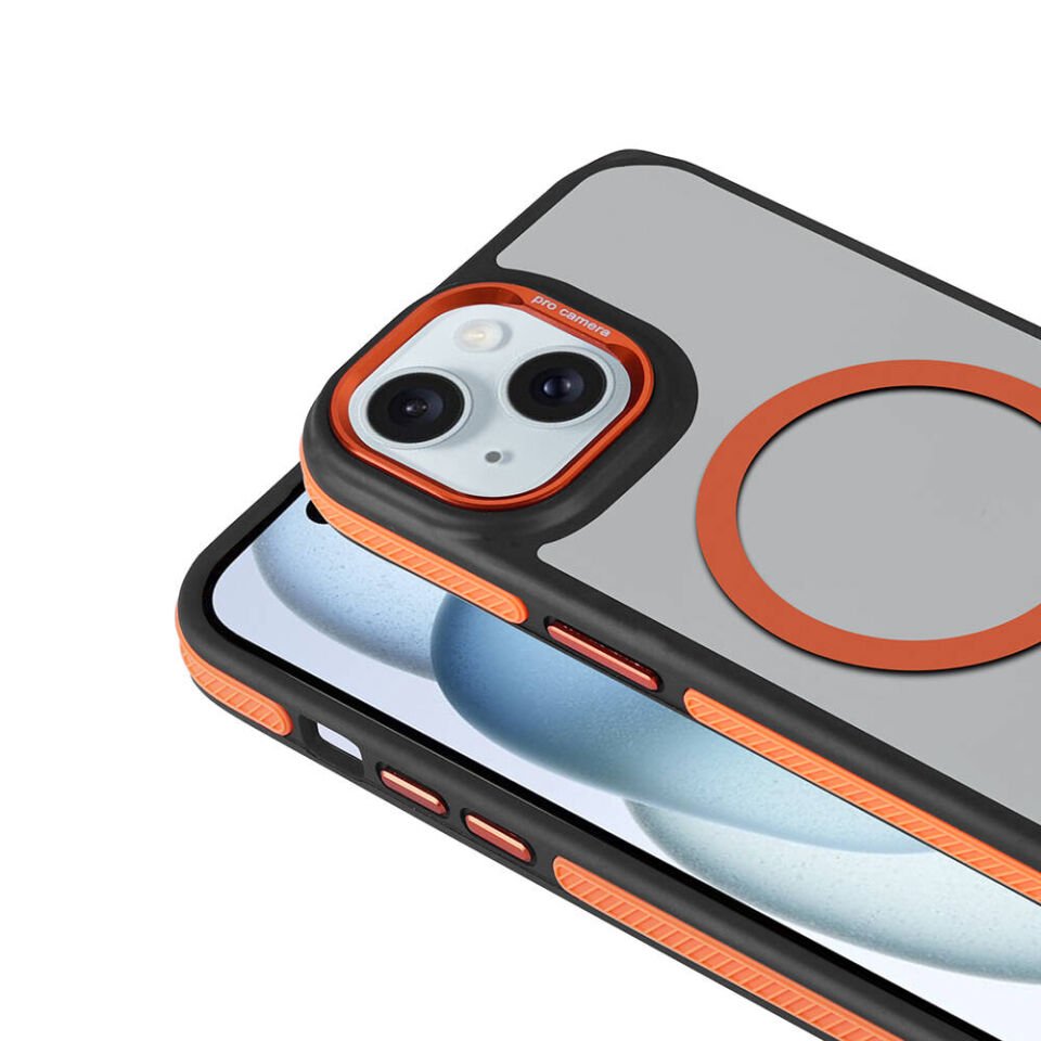 Apple iPhone 15 Kılıf Magsafe Şarj Özellikli Mat Görünümlü HEPTEKİLETİŞİM Solo Kapak