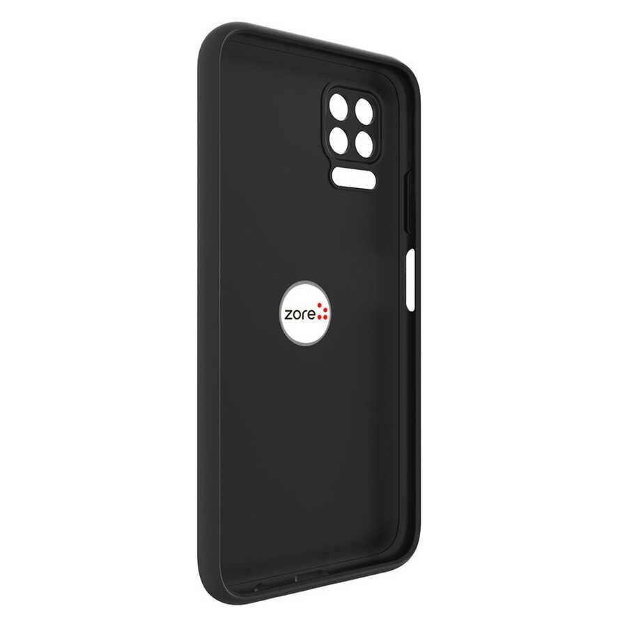 Huawei P40 Lite Kılıf Mat Pastel Renkli Ultra İnce Yüzüklü Yumuşak Silikon Kapak (Plex) Siyah