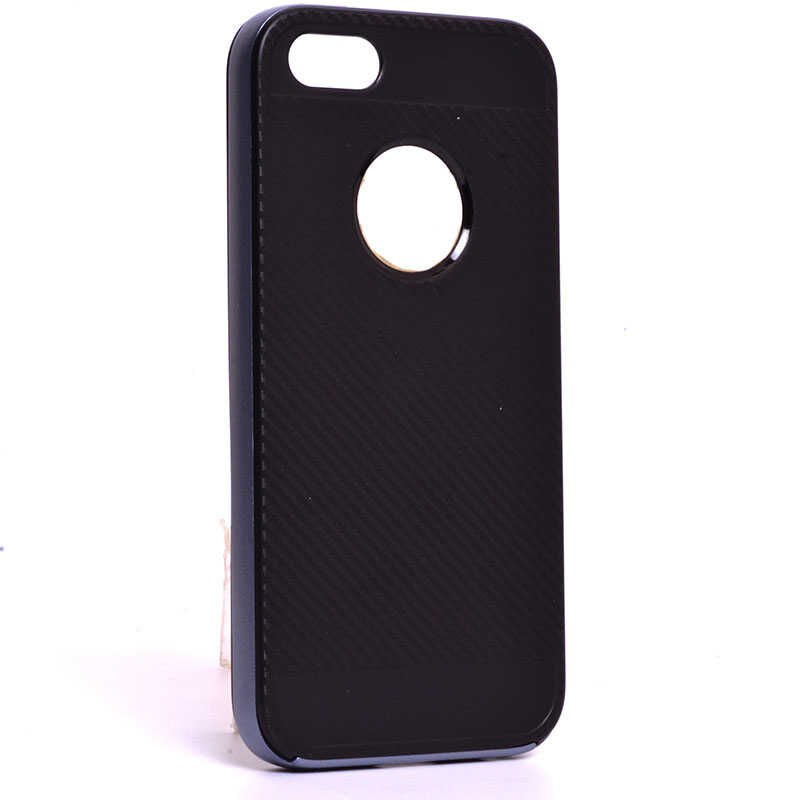 Apple iPhone 5 Kılıf HEPTEKİLETİŞİM İnce Mono Karbon Silikon Kapak