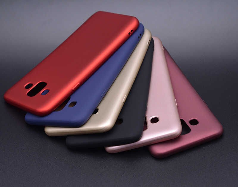 Samsung Galaxy J7 Duo Kılıf Yumuşak Dokulu Soft Esnek İnce Mat Renkli Silikon Kapak (PREMİER) Rose Gold