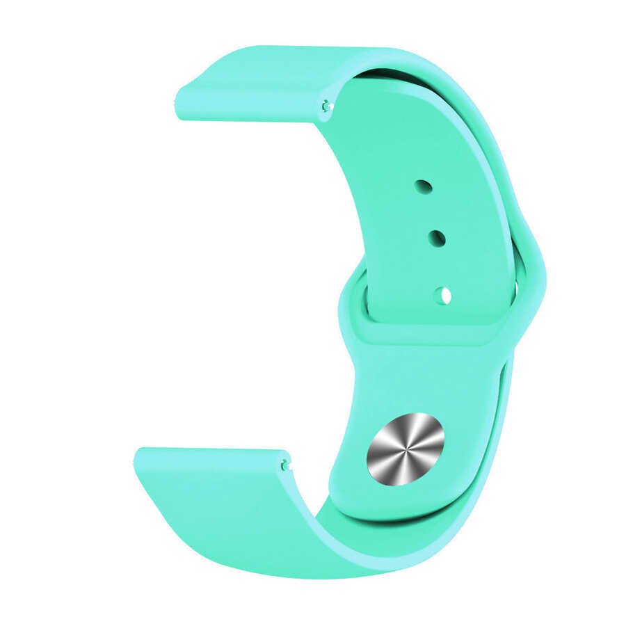 Samsung Galaxy Watch 42mm (20mm) Silikon Kordon Esnek Malzeme (krd-11) Turkuaz