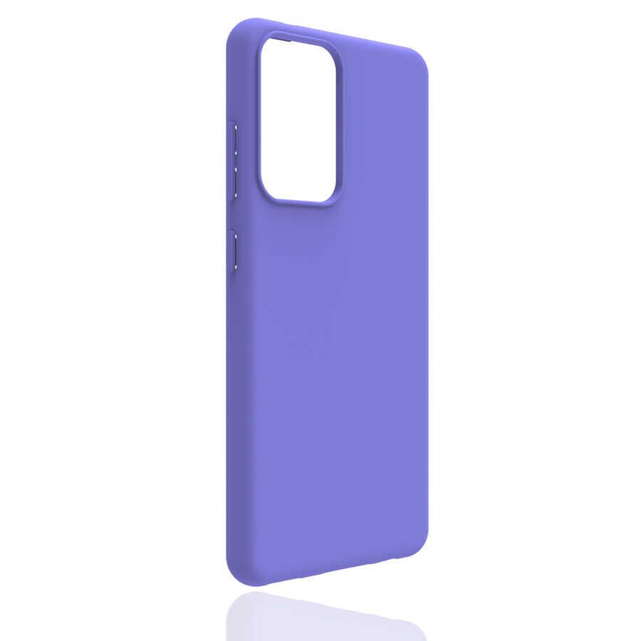 Samsung Galaxy A72 Kılıf Kamera Korumalı Esnek Renkli Silikon Kapak (Biye) Siyah