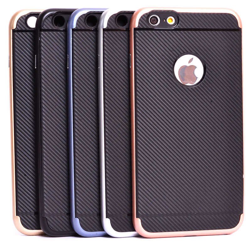 Apple iPhone 6 Plus Kılıf HEPTEKİLETİŞİM İnce Karbon Mono Silikon Kapak