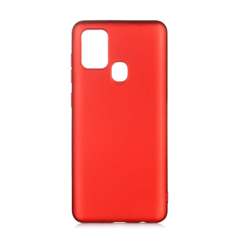 Samsung Galaxy A21S Kılıf Yumuşak Dokulu Soft Esnek İnce Mat Renkli Silikon Kapak (PREMİER) Saks Mavi