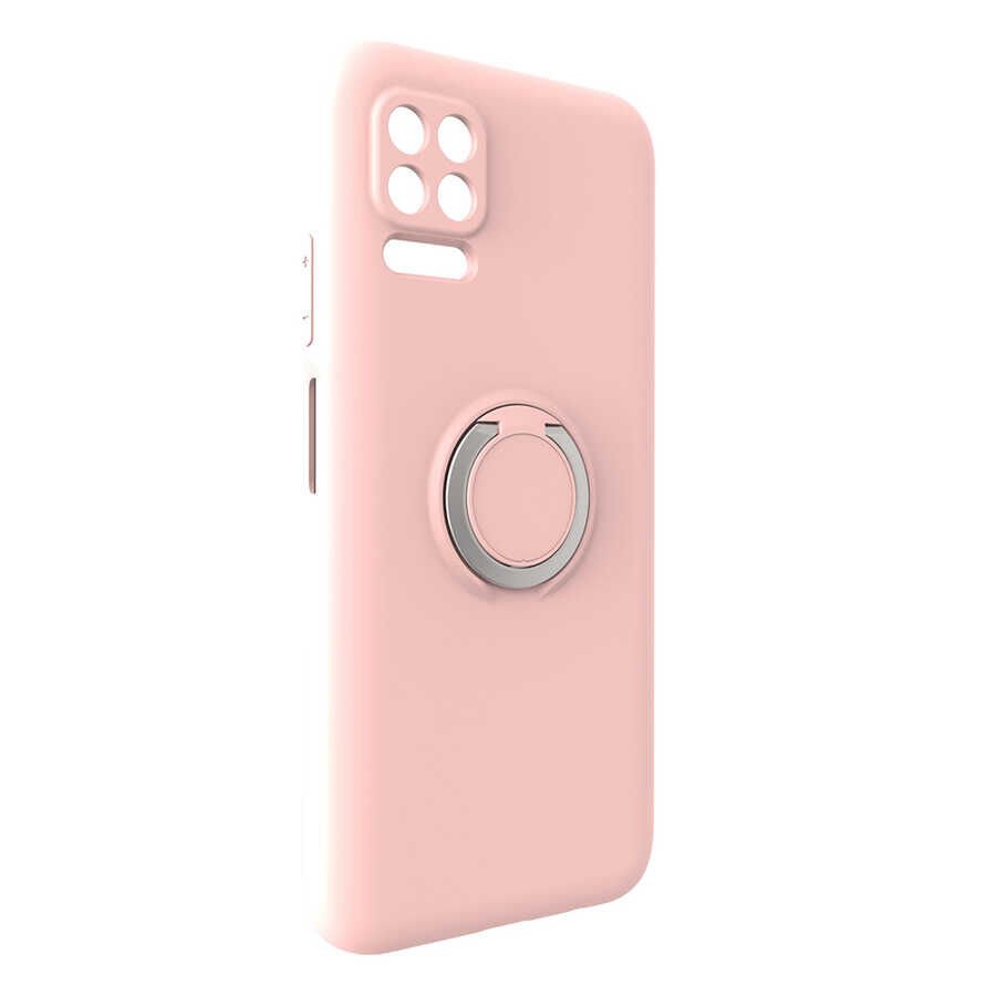 Huawei P40 Lite Kılıf Mat Pastel Renkli Ultra İnce Yüzüklü Yumuşak Silikon Kapak (Plex) Koyu Yeşil