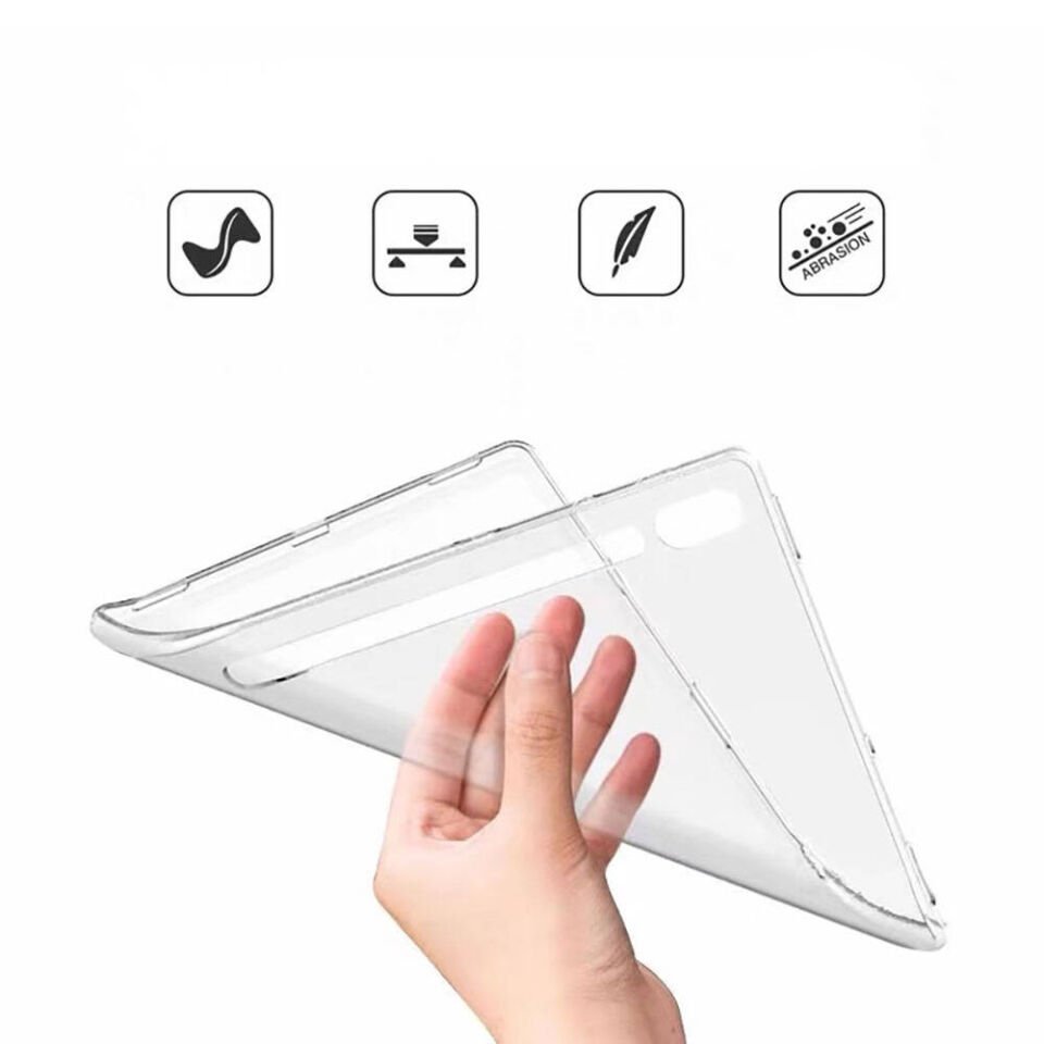 Samsung Galaxy Tab S8 Ultra SM-X900 Şeffaf Silikon Tablet Kılıf Korunaklı Yapı (t-süper) Renksiz