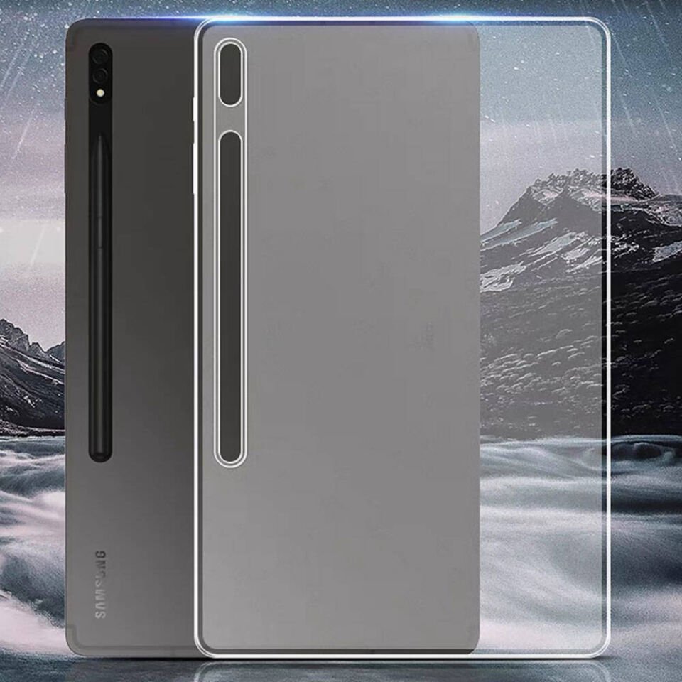 Samsung Galaxy Tab S8 Ultra SM-X900 Şeffaf Silikon Tablet Kılıf Korunaklı Yapı (t-süper) Renksiz