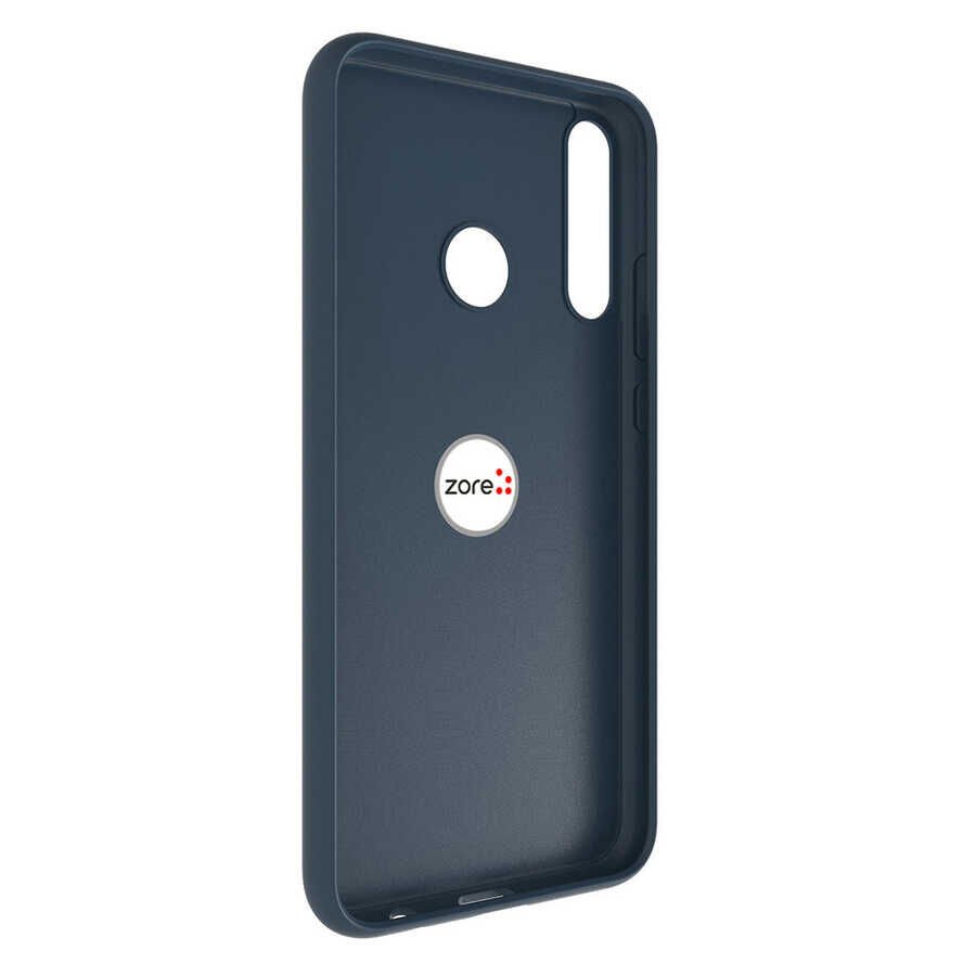 Huawei P40 Lite E Kılıf Mat Pastel Renkli Ultra İnce Yüzüklü Yumuşak Silikon Kapak (Plex) Lacivert