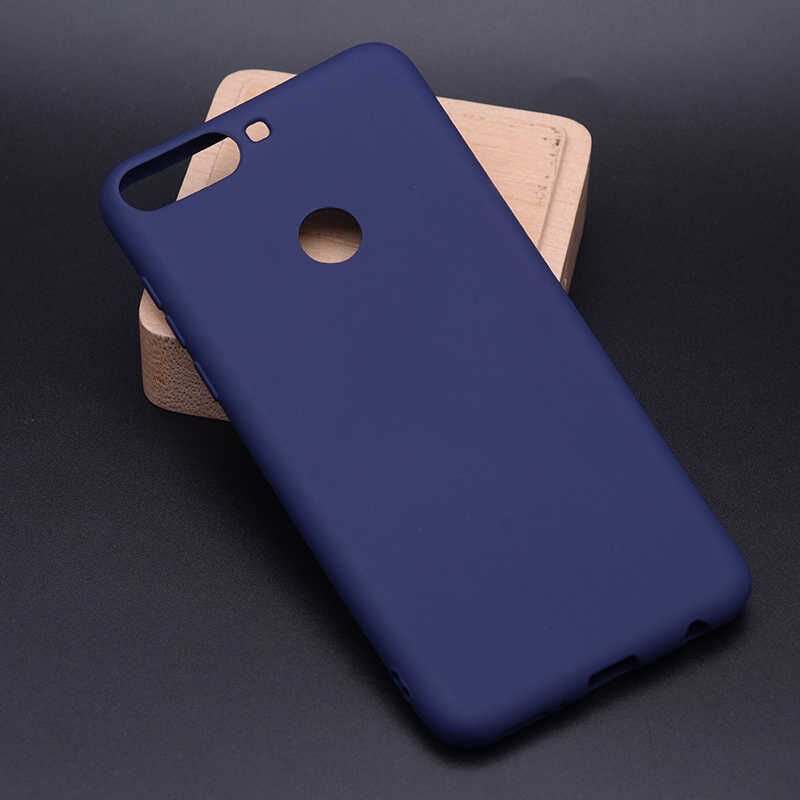 Huawei Y7 2018 Kılıf Yumuşak Dokulu Soft Esnek İnce Mat Renkli Silikon Kapak (PREMİER) Lacivert