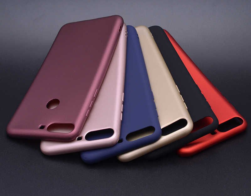 Huawei Y7 2018 Kılıf Yumuşak Dokulu Soft Esnek İnce Mat Renkli Silikon Kapak (PREMİER) Lacivert