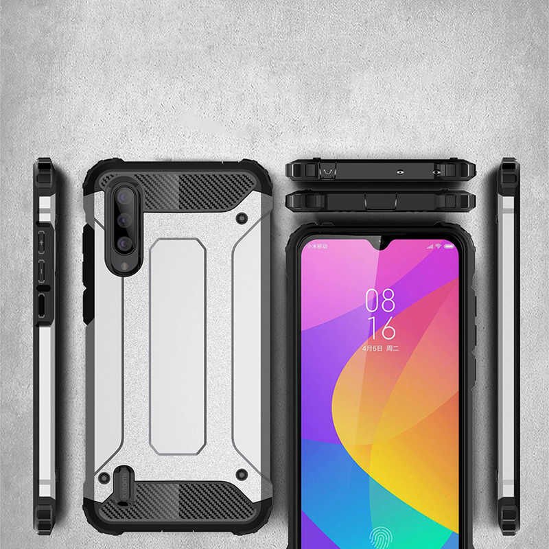 Xiaomi Mi 9 Lite Kılıf Armor Köşe Korumalı Çift Katman Tank Zırh Kapak (CRASH) Siyah