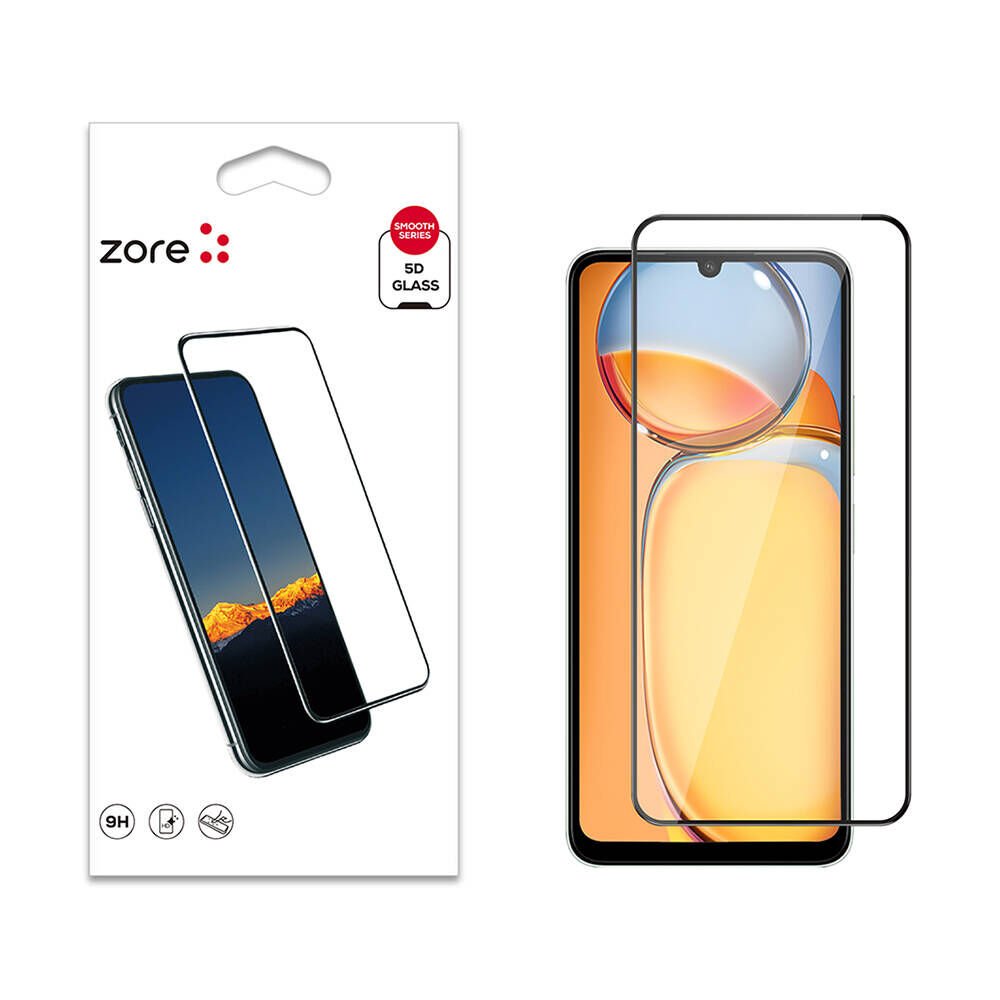 Xiaomi Redmi 13C HEPTEKİLETİŞİM Kenarları Kırılmaya Dayanıklı Cam Ekran Koruyucu