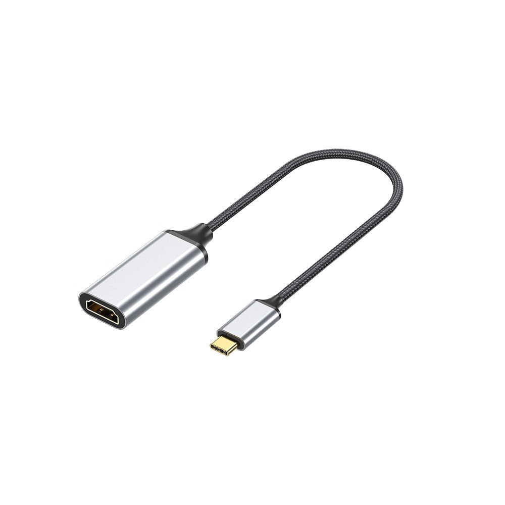 QG05 8K 60 Hz Görüntü Kalitesi Type-C to HDMI Dönüştürücü 15cm Gümüş