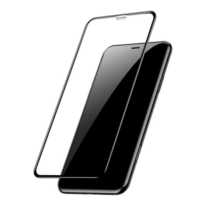 Apple iPhone 11 Pro Max HEPTEKİLETİŞİM Kenarları Kırılmaya Dayanıklı Cam Ekran Koruyucu