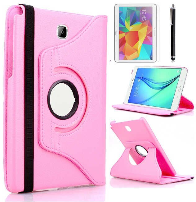 Samsung Galaxy Tab A 10.1 P580 P583 P585 Kılıf Dönebilen Standlı (D-T) Pembe Açık