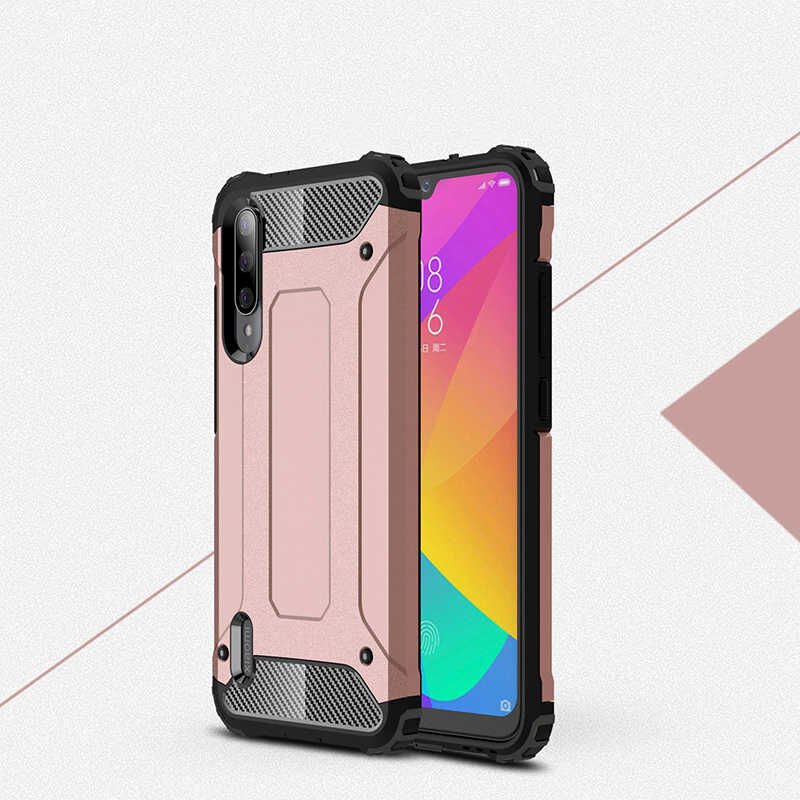 Xiaomi Mi 9 Lite Kılıf Armor Köşe Korumalı Çift Katman Tank Zırh Kapak (CRASH) Kırmızı
