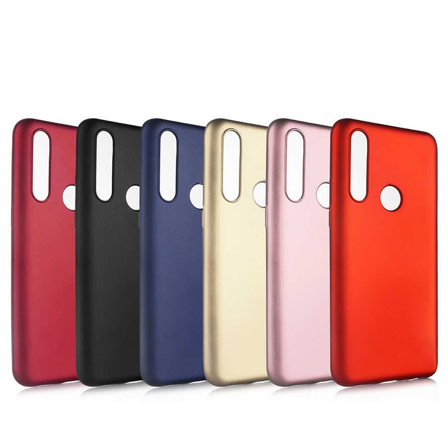 Oppo A31 Kılıf Yumuşak Dokulu Soft Esnek İnce Mat Renkli Silikon Kapak (PREMİER) Mürdüm