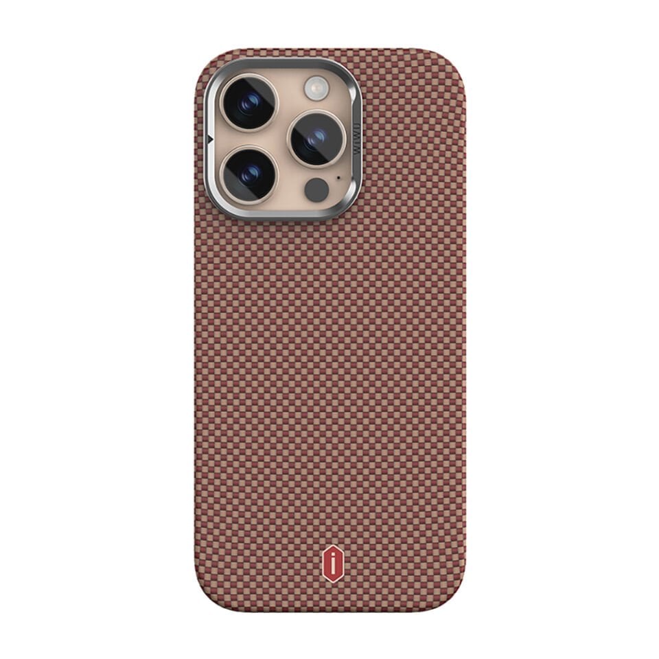 Apple iPhone 16 Pro Max Kılıf Wiwu DCC-208 Magsafe Şarj Özellikli Kamera Standlı Aramid Fiber Tasarım Kevlar Kapak