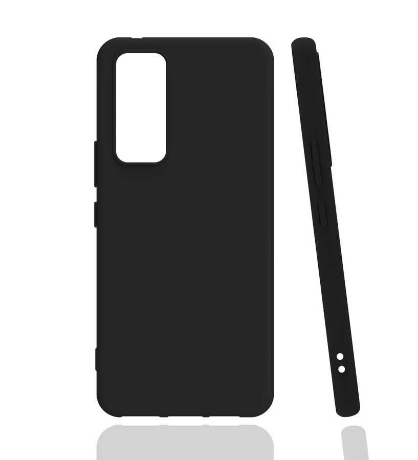 Vivo Y70 Kılıf Kamera Korumalı Esnek Renkli Silikon Kapak (Biye) Siyah