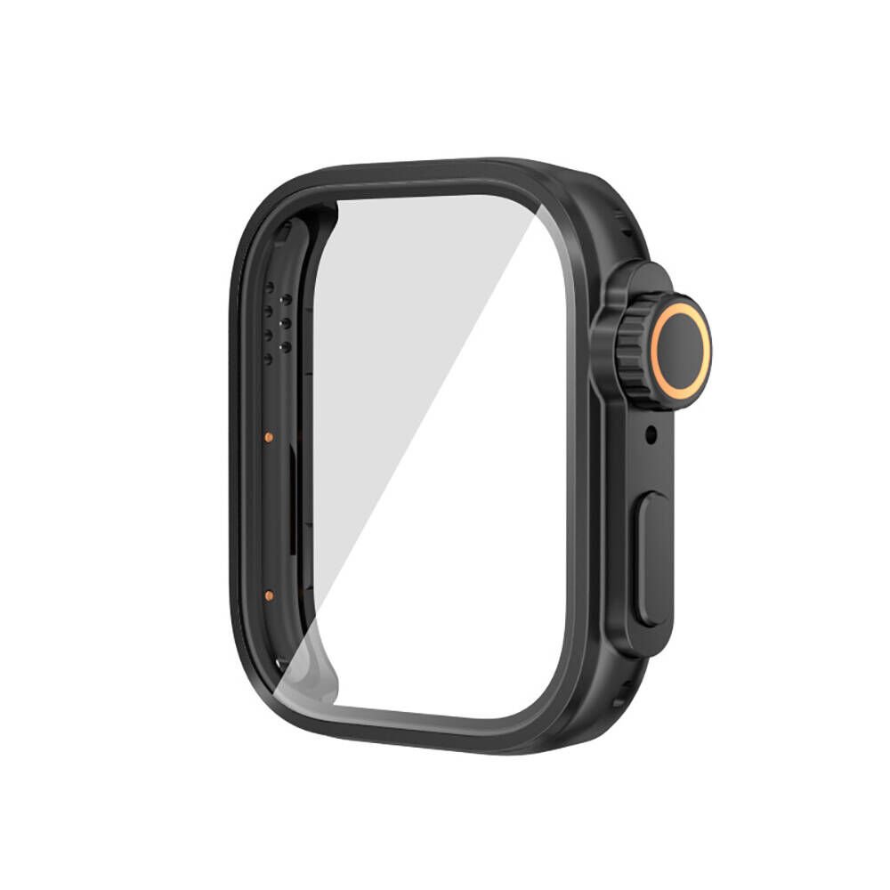 Huawei Watch Fit 3 to Apple Watch Ultra 49mm Kasa Dönüştürücü ve Ekran Koruyucu (Gard 33) Siyah