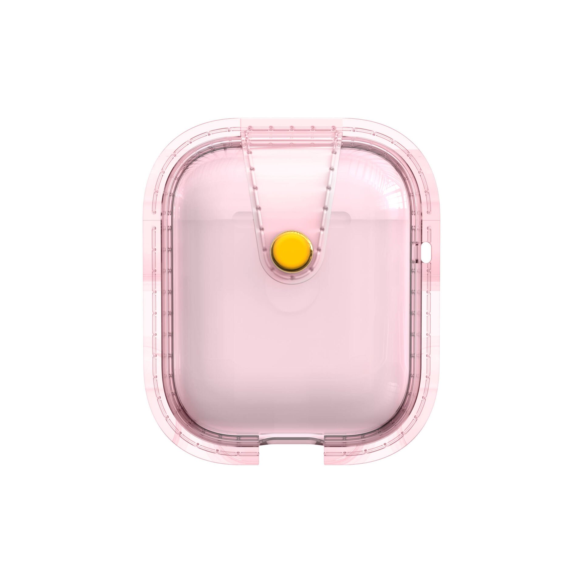Apple Airpods Darbelere Karşı Dayanıklı Magnetik Kılıf (Airbag 33) Pembe