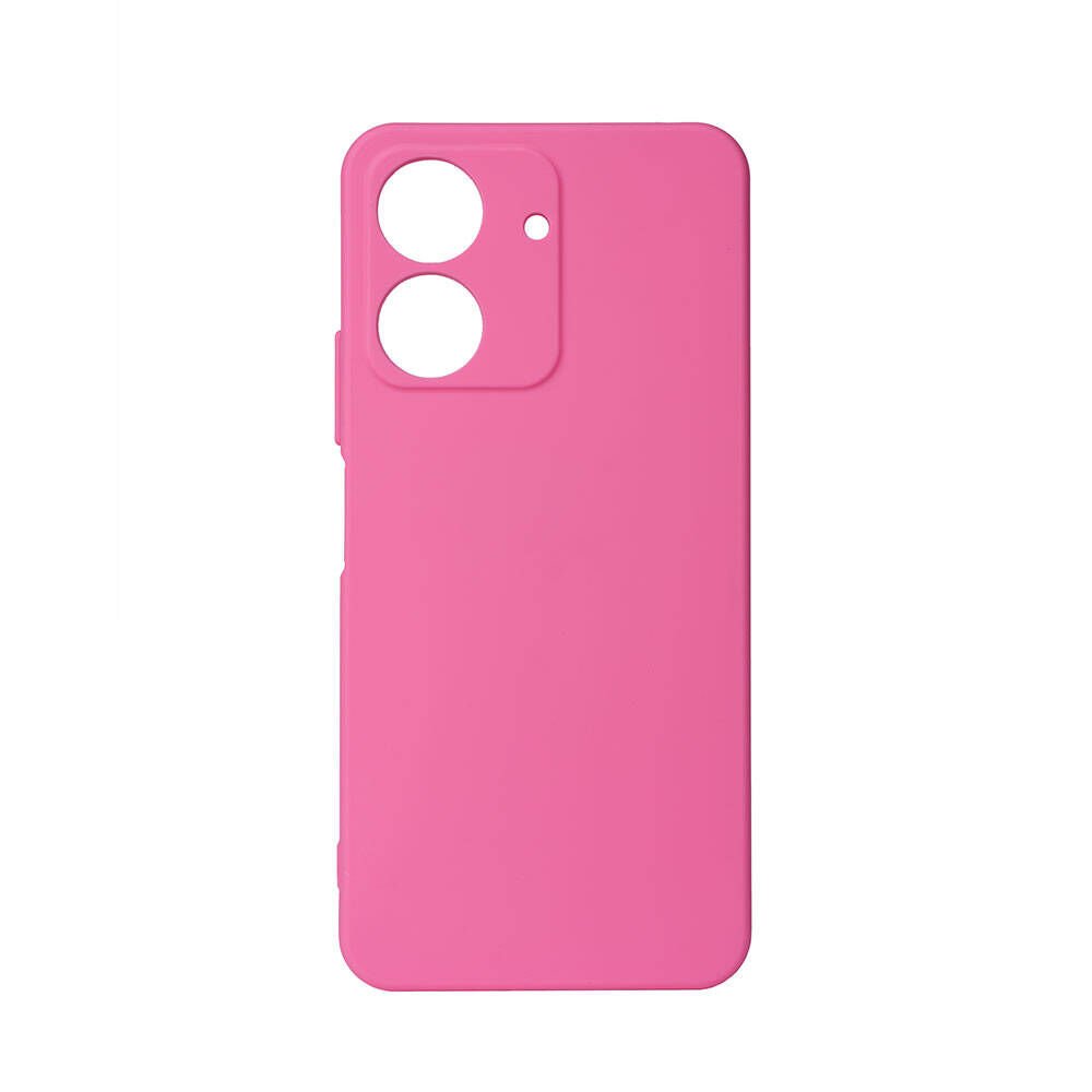 Xiaomi Poco C65 Kılıf Kamera Korumalı Esnek Renkli Silikon Kapak (Biye) Pembe
