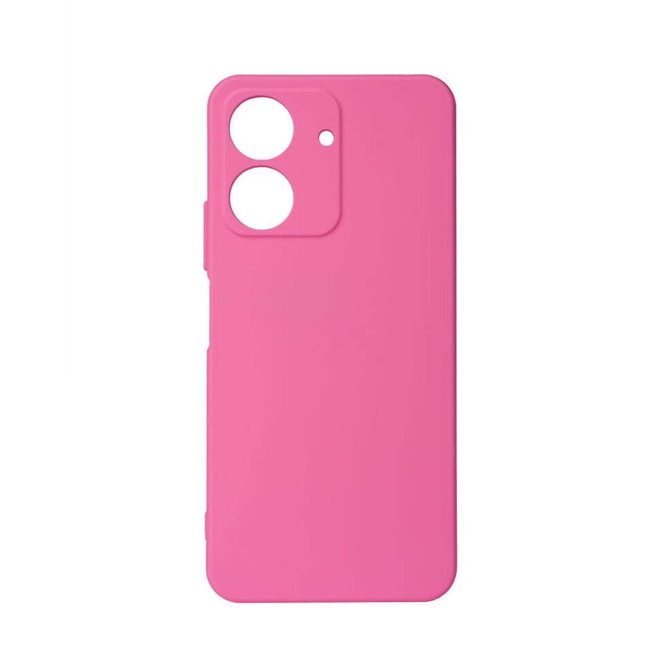 Xiaomi Poco C65 Kılıf Kamera Korumalı Esnek Renkli Silikon Kapak (Biye) Pembe