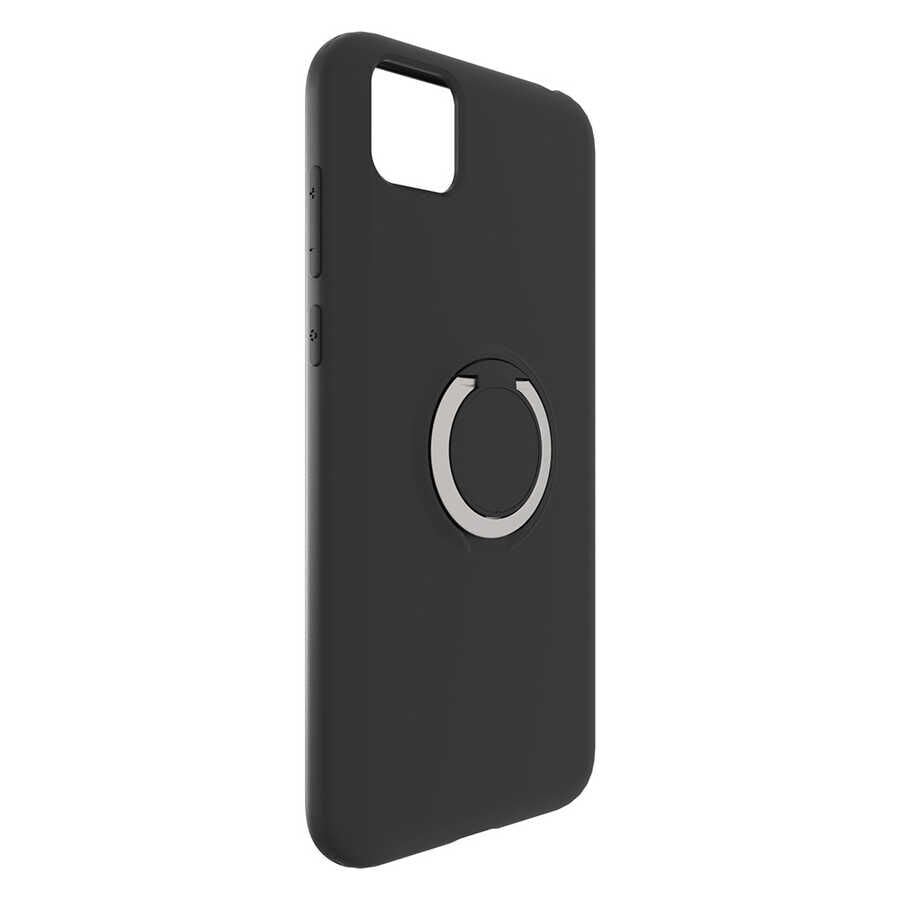 Huawei Y5P Kılıf Mat Pastel Renkli Ultra İnce Yüzüklü Yumuşak Silikon Kapak (Plex) Siyah