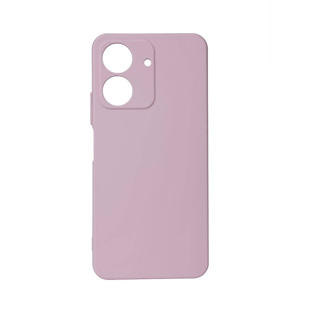 Xiaomi Poco C65 Kılıf Kamera Korumalı Esnek Renkli Silikon Kapak (Biye) Pembe Açık