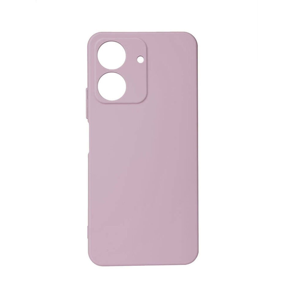 Xiaomi Poco C65 Kılıf Kamera Korumalı Esnek Renkli Silikon Kapak (Biye) Pembe Açık