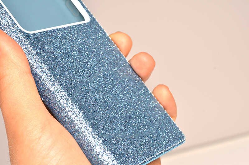 Casper Via A1 Kapaklı Kılıf Simli Mıknatıslı Kapak (DOLCE-SİM) Rose Gold