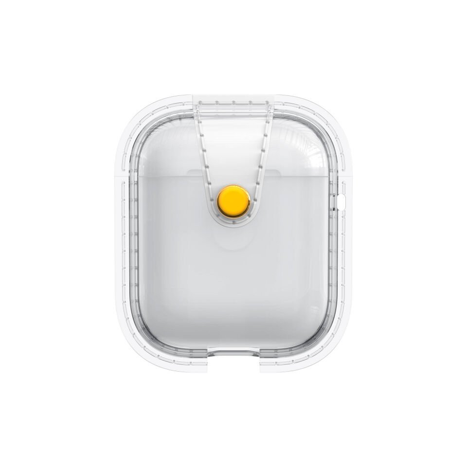 Apple Airpods Darbelere Karşı Dayanıklı Magnetik Kılıf (Airbag 33) Şeffaf