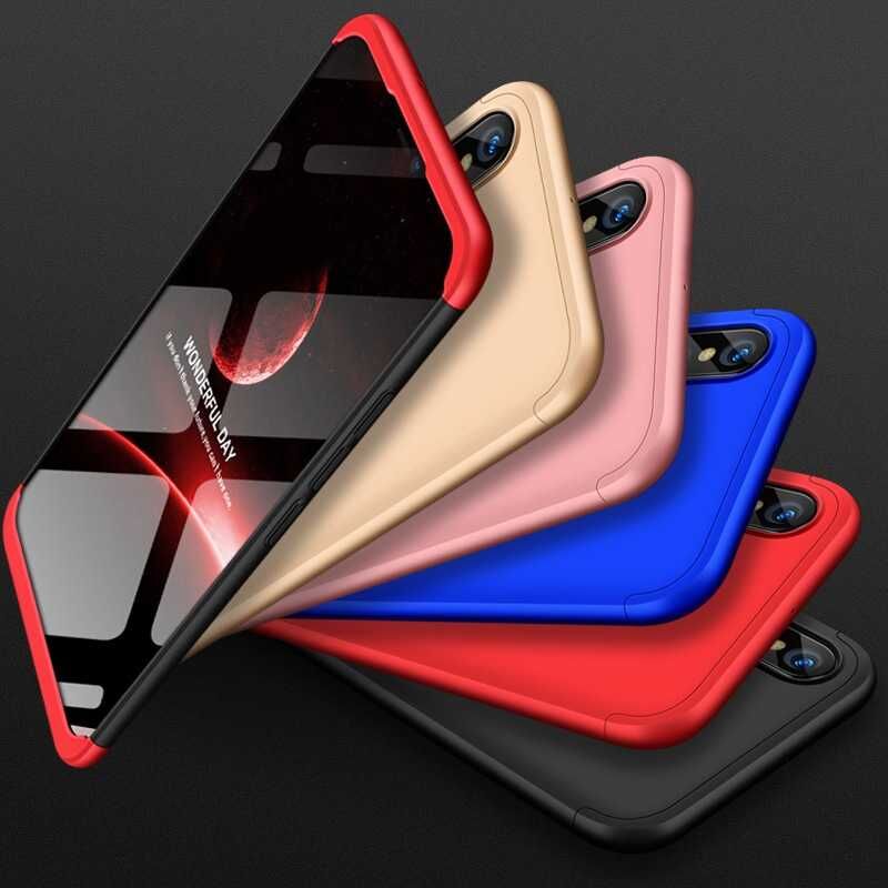 Huawei P20 Lite Kılıf 360 Tam Koruma Ön Ve Arka Sert Mika Kapak Orjinal Ays Gkk Kapak Rose Gold
