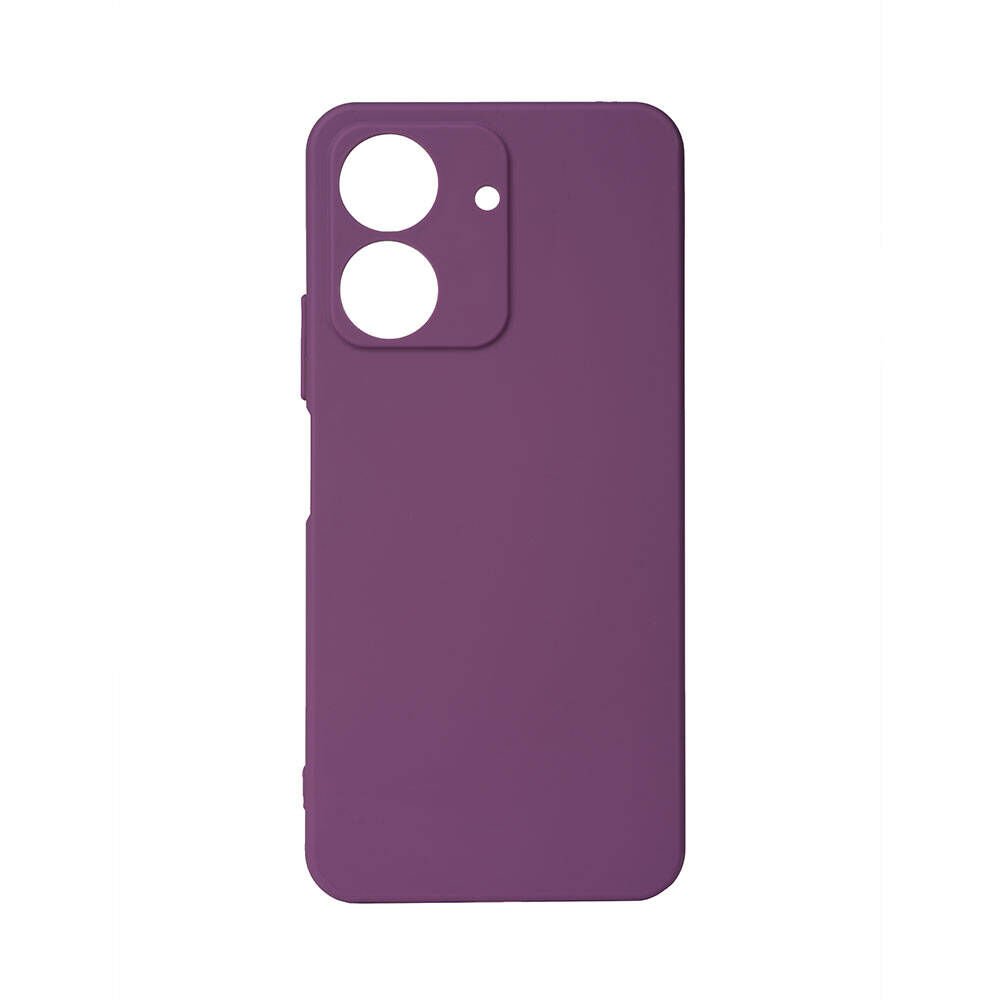 Xiaomi Poco C65 Kılıf Kamera Korumalı Esnek Renkli Silikon Kapak (Biye) Mor