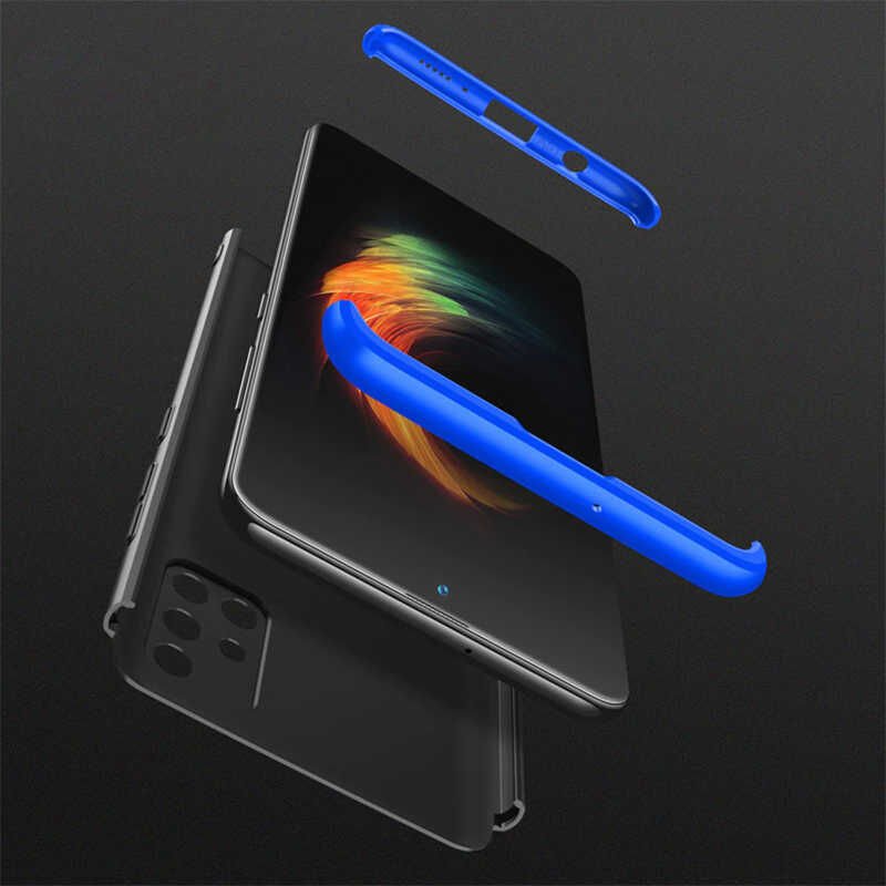 Samsung Galaxy A51 Kılıf 360 Tam Koruma Ön Ve Arka Sert Mika Kapak Orjinal Ays Gkk Kapak Siyah