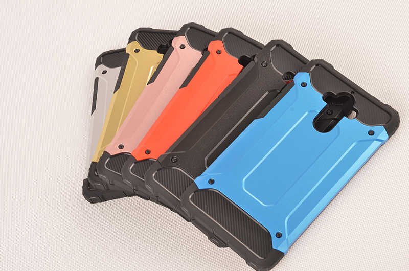 Huawei Mate 9 Kılıf Armor Köşe Korumalı Çift Katman Tank Zırh Kapak (CRASH) Kırmızı