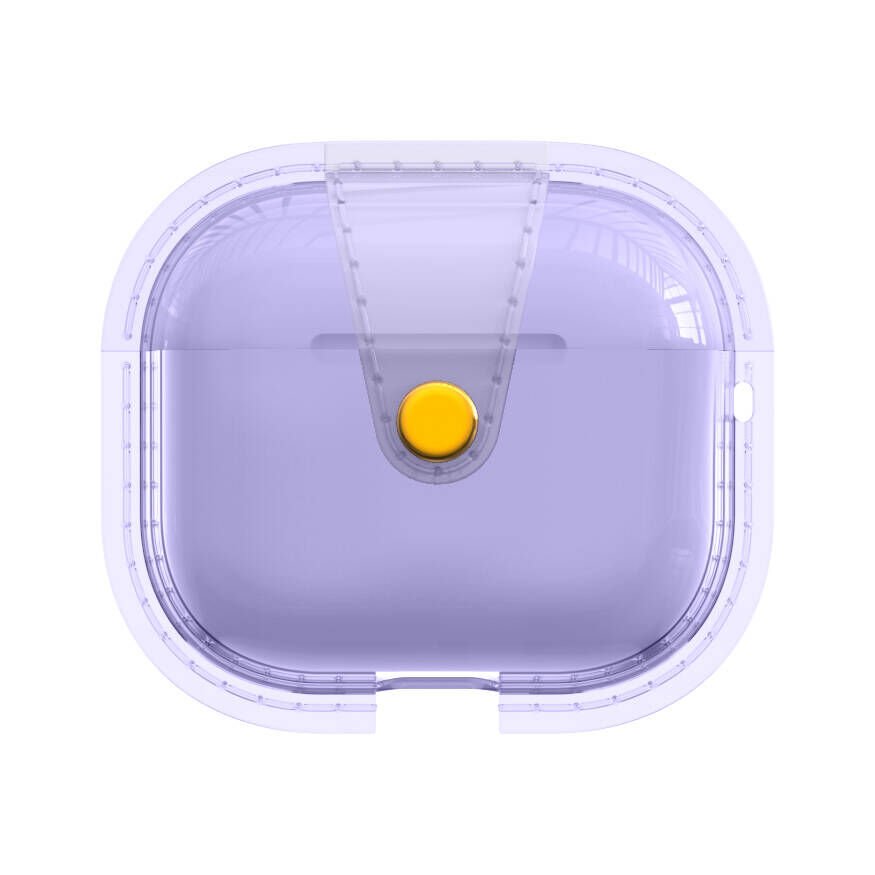 Apple Airpods 3. Nesil Darbelere Karşı Dayanıklı Magnetik Kılıf (Airbag 33) Mor