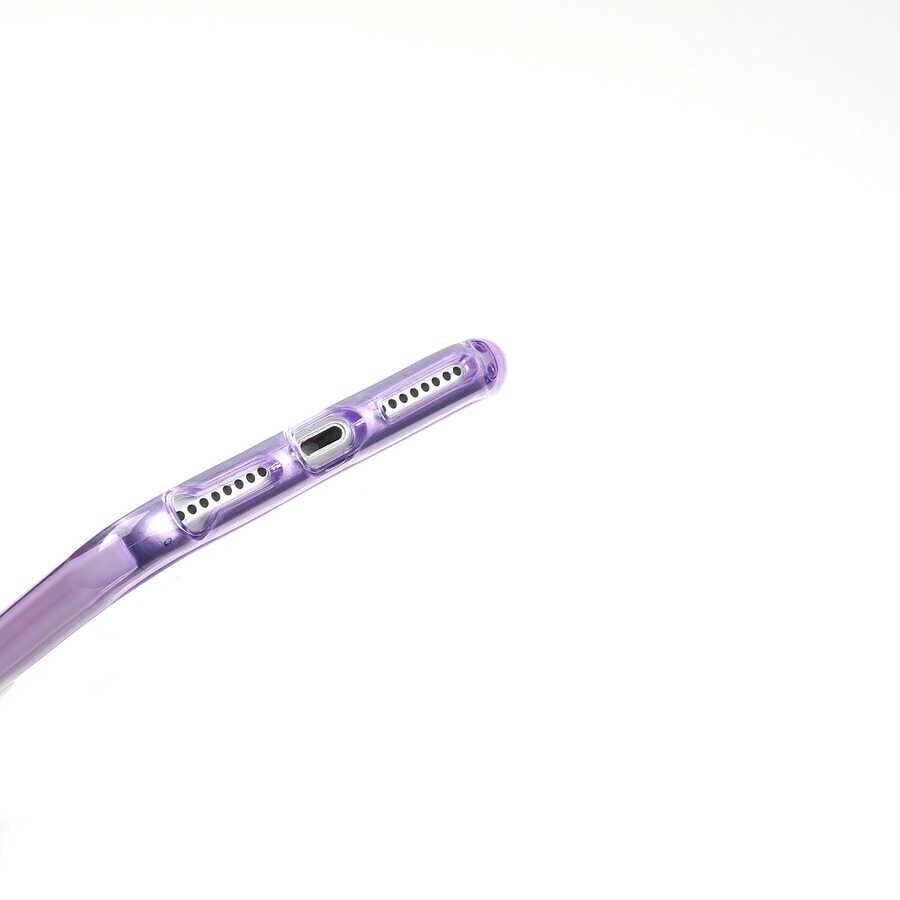 Apple  iPhone 7 Kılıf Renkli Transparan Renkli Parlak Kapak (PUNTO) Beyaz