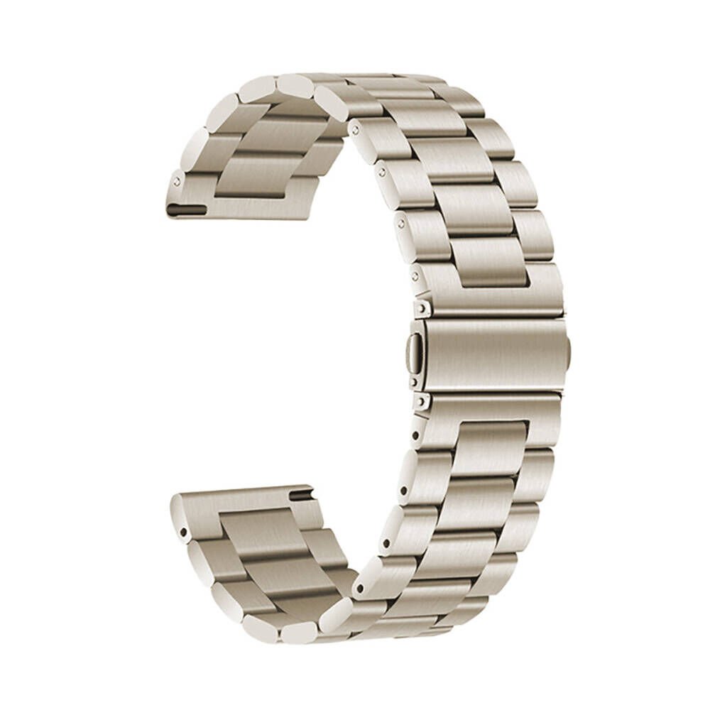 Samsung Galaxy Watch 46mm 22mm Metal Kordon Şık ve Zarif Tasarım (Band-04) Starlight