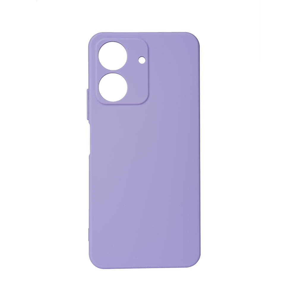 Xiaomi Poco C65 Kılıf Kamera Korumalı Esnek Renkli Silikon Kapak (Biye) Lila