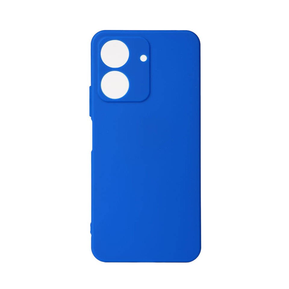Xiaomi Poco C65 Kılıf Kamera Korumalı Esnek Renkli Silikon Kapak (Biye) Mavi