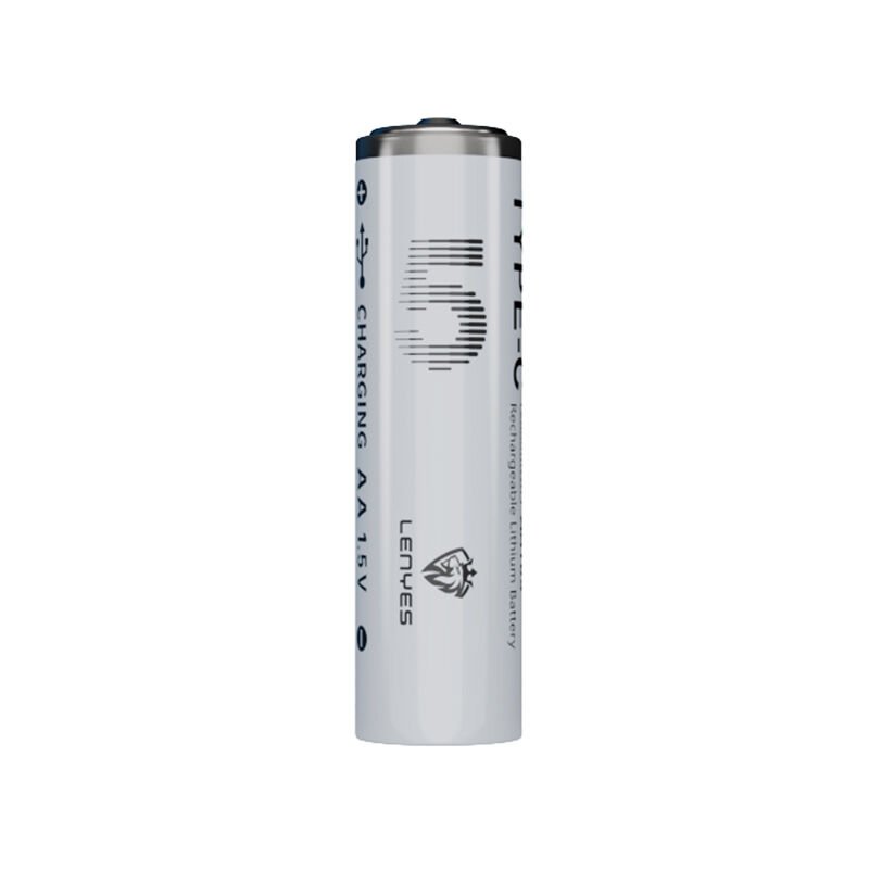 Lenyes AA105 Type-C Şarj Portlu Şarj Edilebilir AA Lityum-ion Pil 2800mWh 1.5V 2 Adet