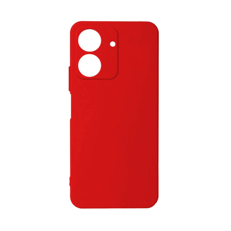 Xiaomi Poco C65 Kılıf Kamera Korumalı Esnek Renkli Silikon Kapak (Biye) Kırmızı