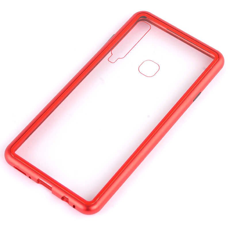 Samsung Galaxy A9 2018 Kılıf HEPTEKİLETİŞİM Devrim Mıknatıslı Cam Kapak