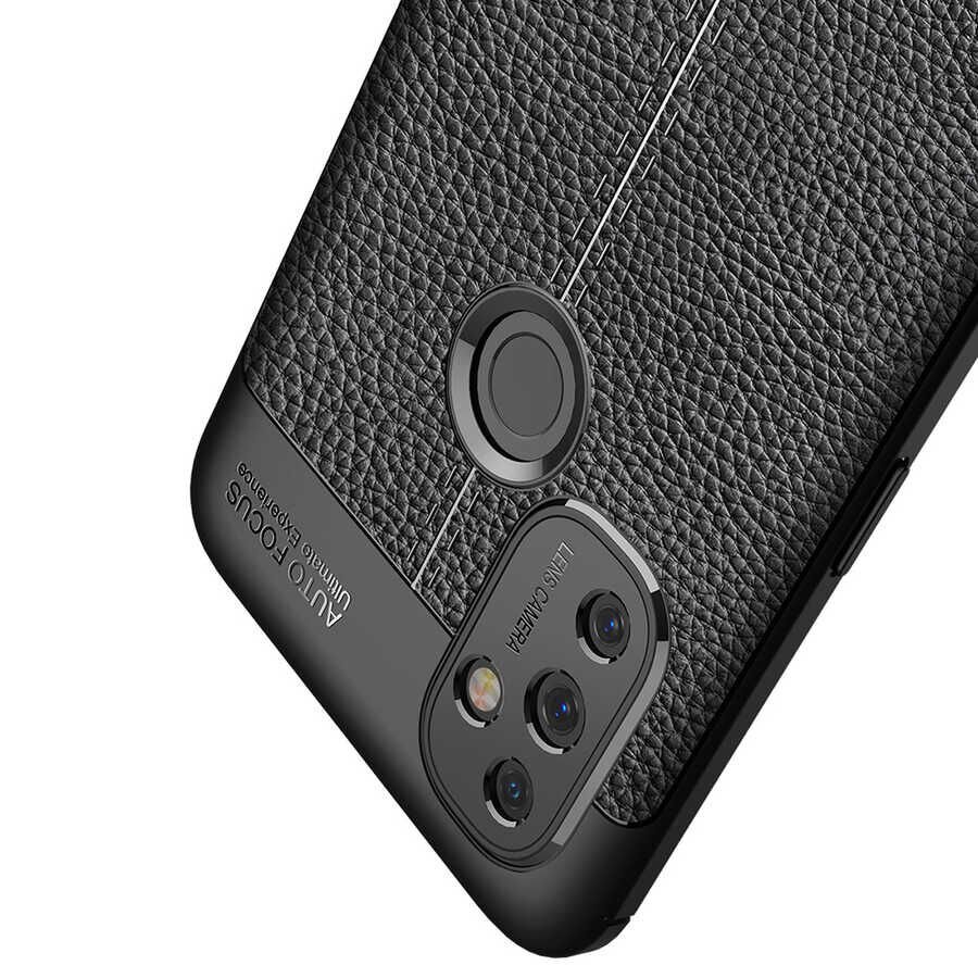 One Plus Nord N100 Kılıf Deri Görünümlü Renk Atmayan Dayanaklı Silikon Kapak (NİSS) Kırmızı